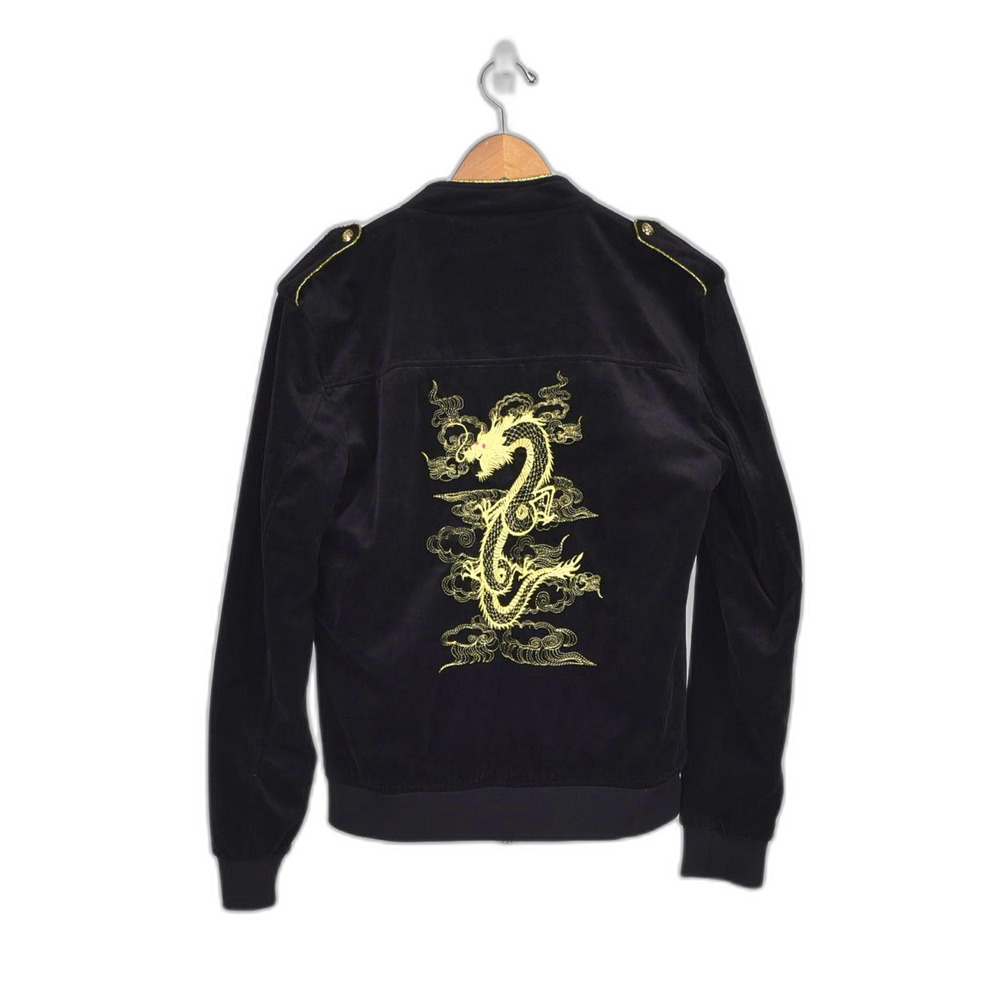 Zara Man Velvet Dragon / Sukajan Embroidered Bomber Jacket Size 40"